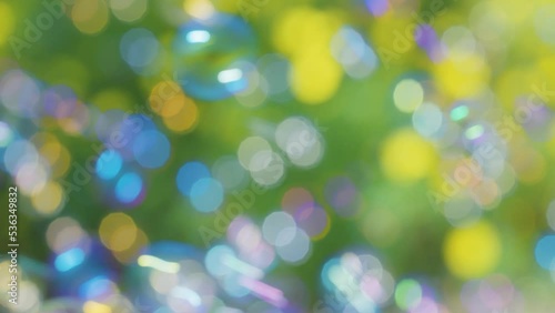 シャボン玉の風景動画