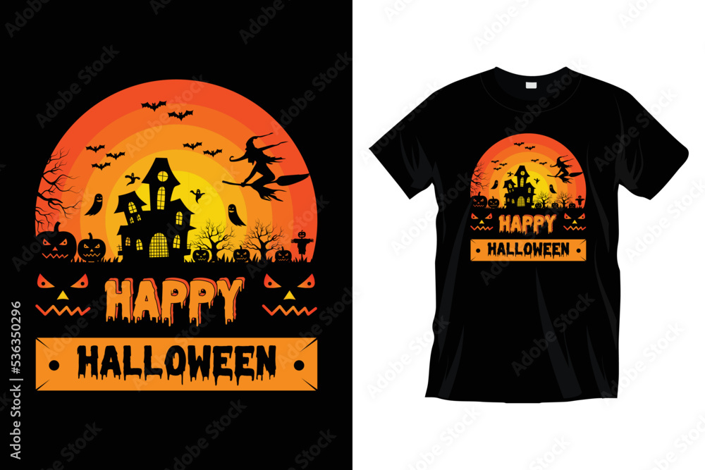 Happy Halloween. Halloween T-Shirt Design, Happy Halloween T-shirt Design, Trendy Halloween T-Shirt Design, Best Halloween T-shirt Design, Halloween T Shirt Vector
