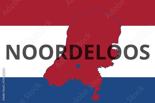 Noordeloos: Illustration mit dem Namen der niederländischen Stadt Noordeloos in der Provinz Zuid-Holland photo