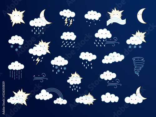 Icons with weather conditions