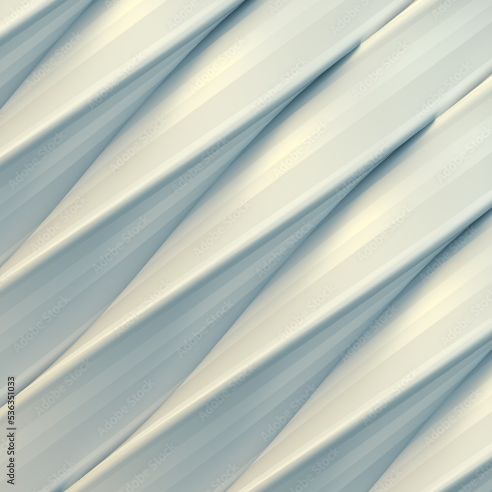 Fototapeta premium White wavy pattern. Creative design. 3d rendering digital illustration