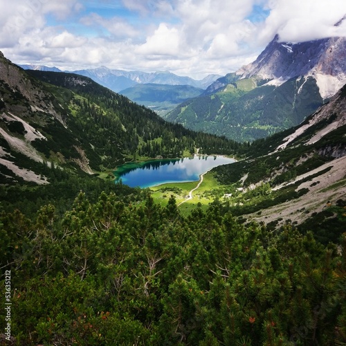 lake seebensee austrian alps