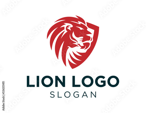 logo design about Lion on white background. made using the corel draw application. photo