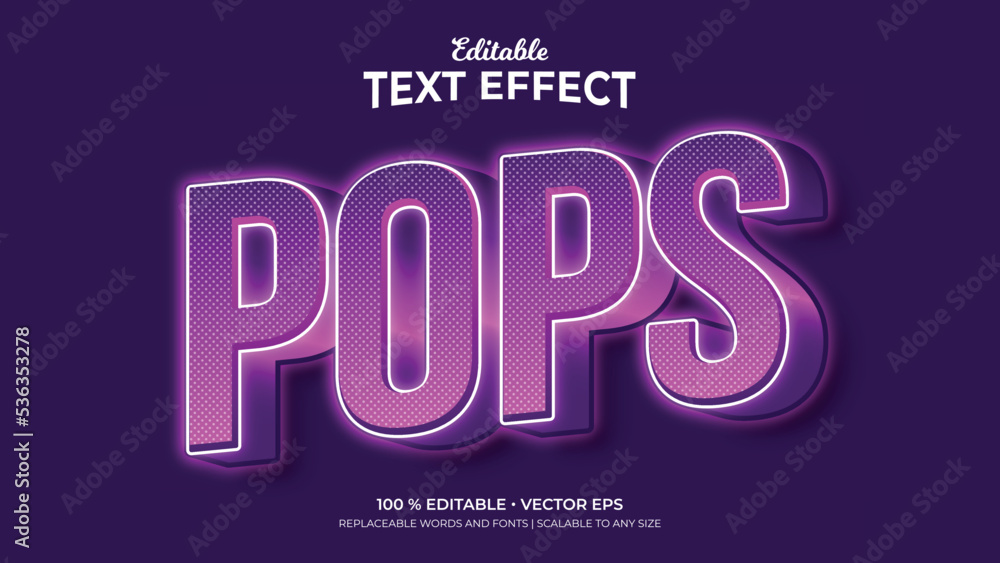 POPS Editable Text Effects