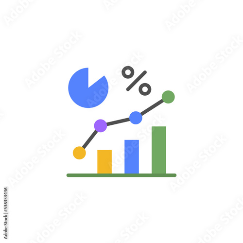 business development flat icon designed in flat style decorated with business presentation icon elements in business icon theme