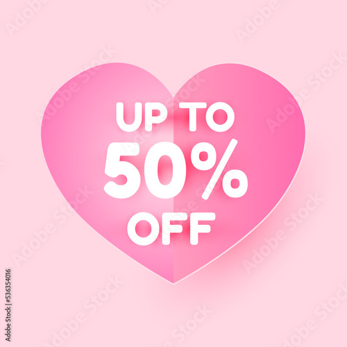 UP TO 50% OFF put on heart.
