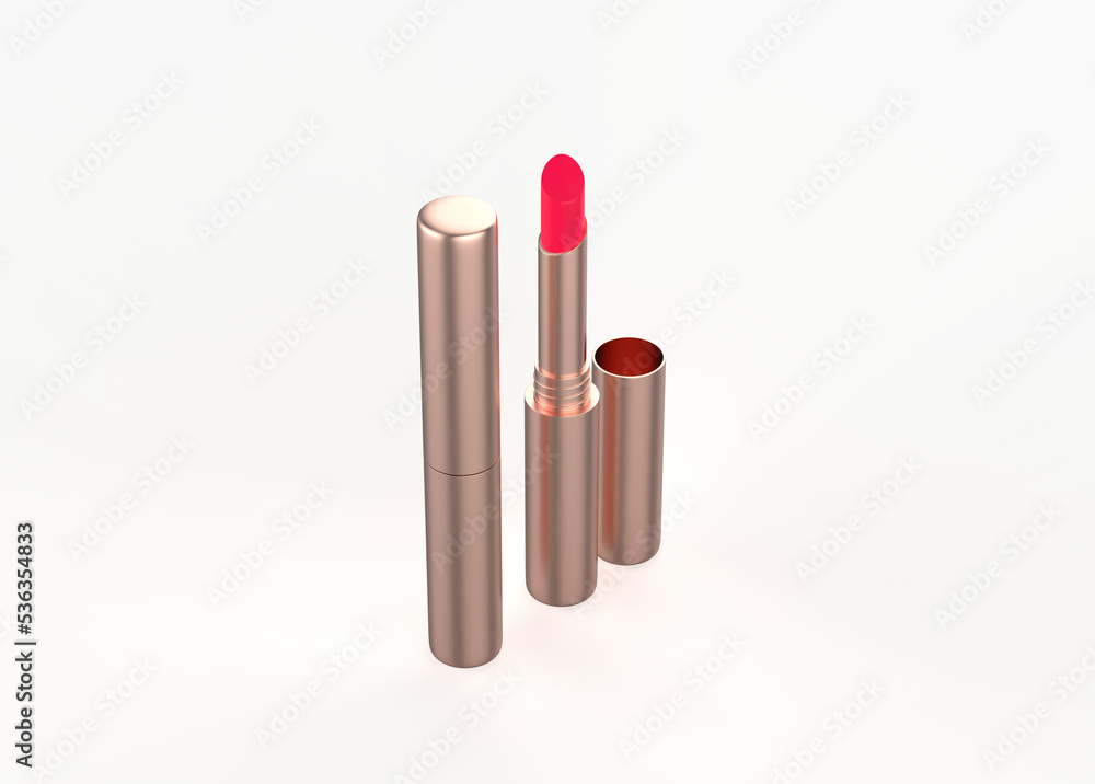 Lipstick - isolated on white background. 3D Illustration. Lipstick - isolated on white background. 3D Illustration.