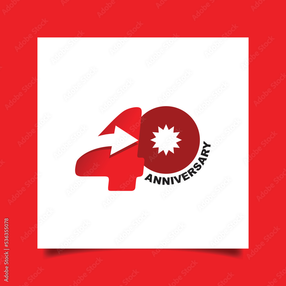 Obraz premium 40 anniversary logo