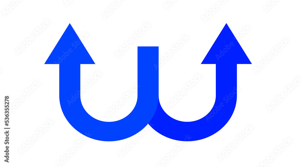 Red Blue arrow icon, red Blue color arrow indicator Symbol Red Blue arrow icon, red Blue color arrow indicator Symbol