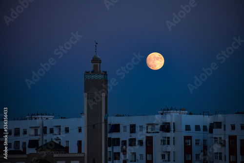 moon over the mosque