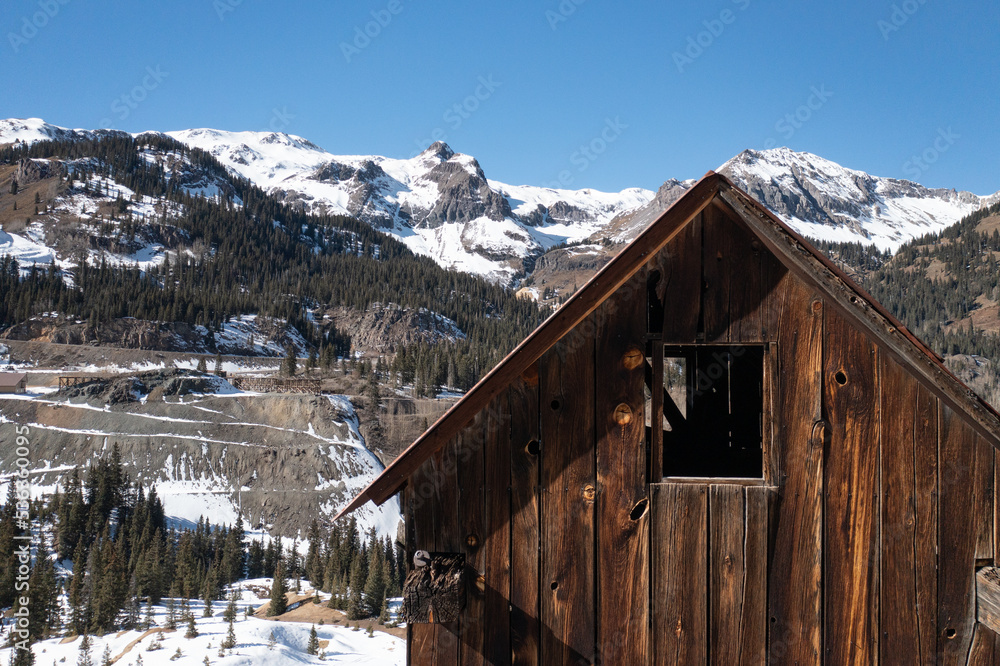 Antique mining structure in Colorado.