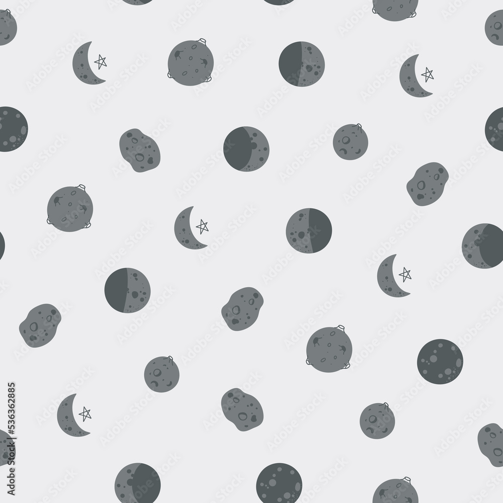 Hand drawn moon seamless pattern Hand drawn moon seamless pattern