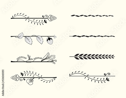 Design elements. Set 4 Collection of leaf and tree vector.
