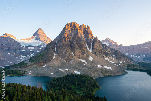 a big mountain landscape in the Canadian rockies photo
