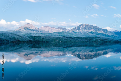 a blue hour landscape in Glacier National Park in Montana