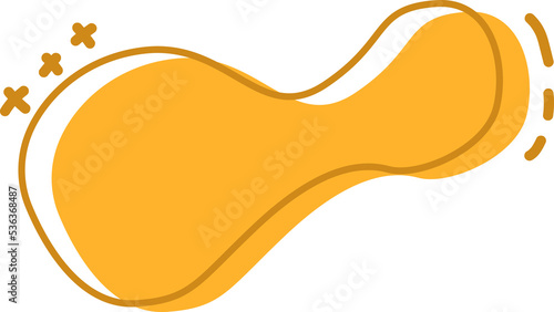 Text bubble abstract shape with yellow color.