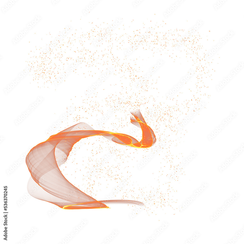 Fototapeta premium Abstract modern dynamic element. Fractal flame artwork for creative graphic design