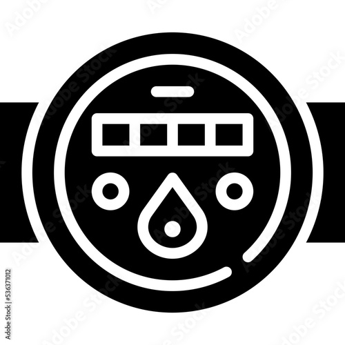 water meter solid icon