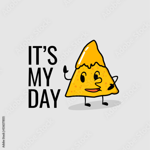 nacho character for international nachos day poster