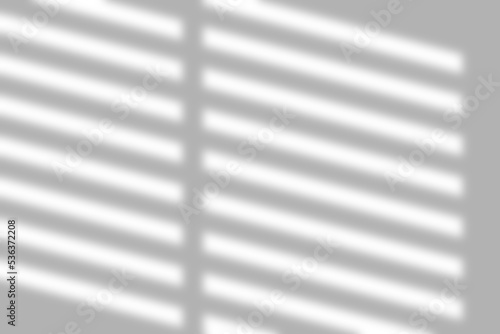 Striped shadow from blinds. Shadow overlay effect.