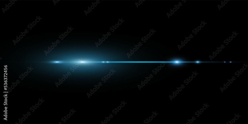 Blue light gushed out in a transparent beam, a line. Vector illustration for cool effect decoration with bright black texture of sparkling stars Blue light gushed out in a transparent beam, a line. Vector illustration for cool effect decoration with bright black texture of sparkling stars