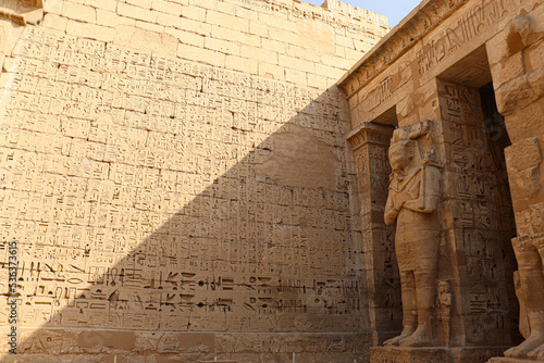 The temple of Ramses III in Luxor, Egypt 