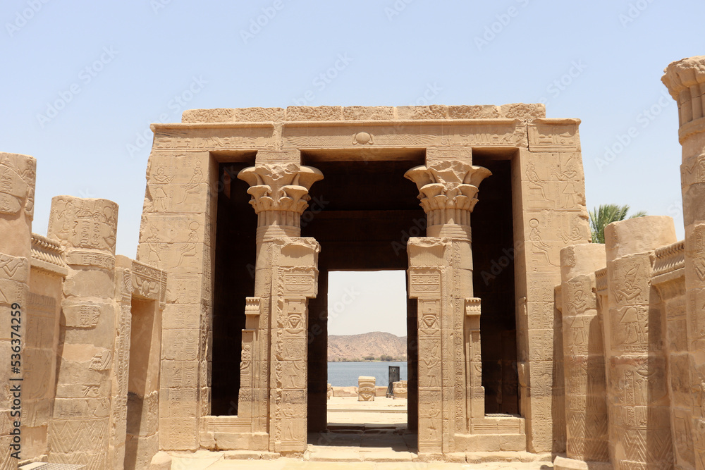 Philae temple on Agilika island in Aswan, Egypt