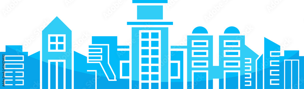 blue city skyscraper illustration blue city skyscraper illustration