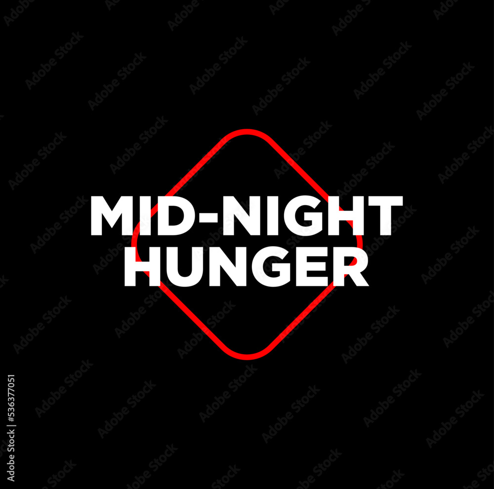MId night hunger icon. MId night hunger lettering monogrsm MId night hunger icon. MId night hunger lettering monogrsm