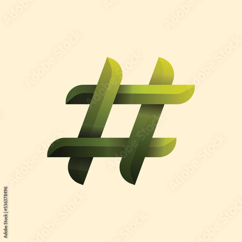 Hashtag icon on vector illustration. Hashtag icon on pink background. Social hashtag design symbol for media logo.