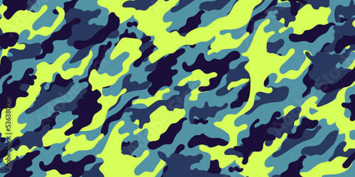 Vector camouflage pattern for clothing design. Trendy camouflage military pattern 