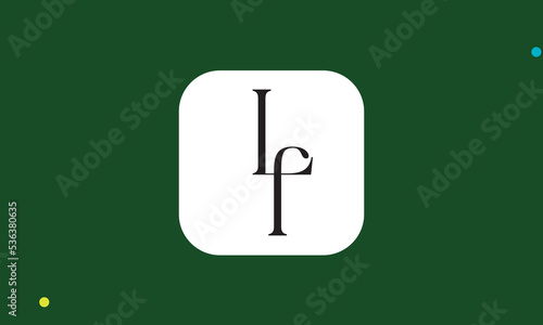 Alphabet letters Initials Monogram logo LF, FL, L and F