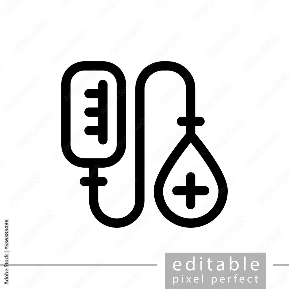 blood transfusion, editable, pixel perfect icon blood transfusion, editable, pixel perfect icon
