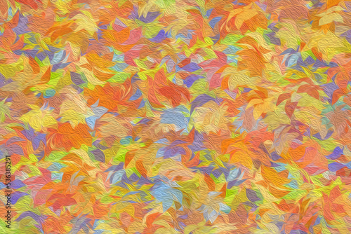 Autumn leaf abstract background in bright fall colors