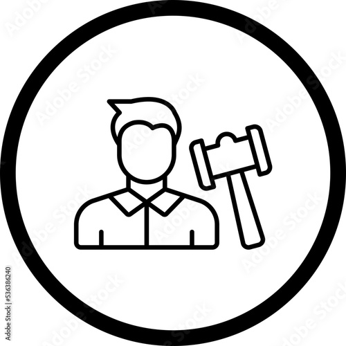 Auctioneer Male Icon Style