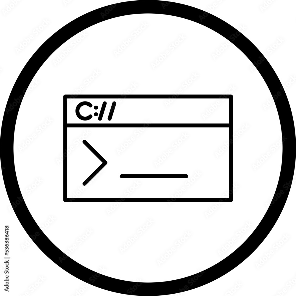 Console Command.svg Style Stock Vector Adobe Stock
