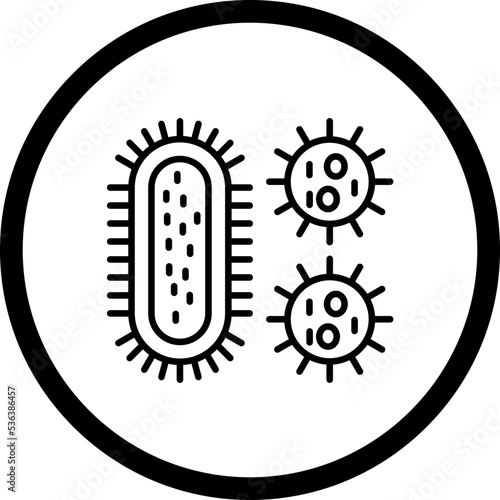 Bacteria And Virus Icon Style