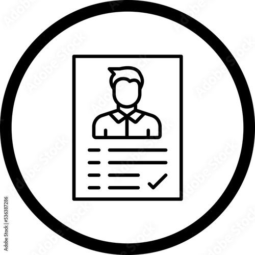 Job Candidate Male Icon Style