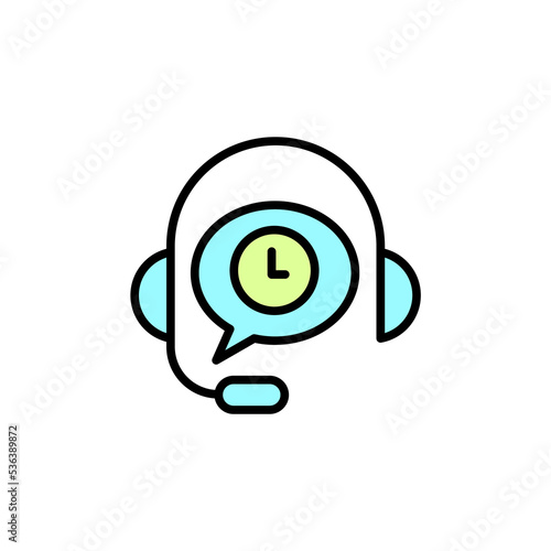 Call center line icon. Simple element illustration. Call center concept outline symbol design.