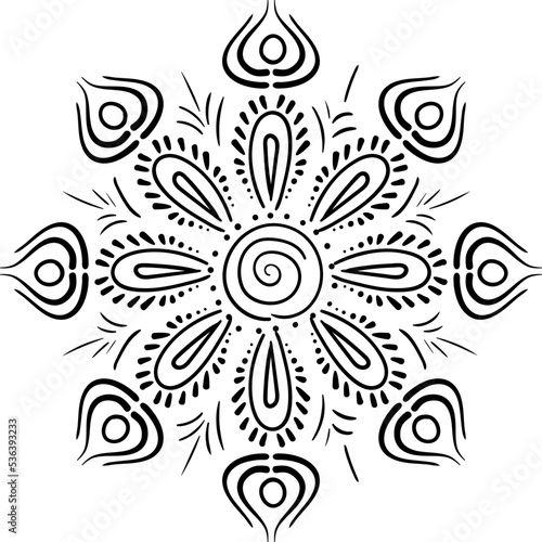 Flower Mandala. Vintage decorative elements