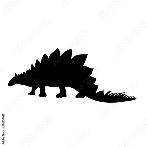 Dinosaur silhouette. Dinosaurs and Jurassic dino monsters icons. Vector silhouette of triceratops or T-rex, brontosaurus and stegosaurus, ceratosaurus and parasaurolophus reptile