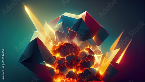Fototapeta Naklejka Na Ścianę i Meble -  3d rendering explosion background