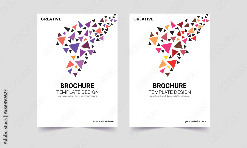 Abstract triangle explosion brochure cover design, Brochure, Annual Report, Magazine, Poster, Portfolio, Flyer, Brochure cover