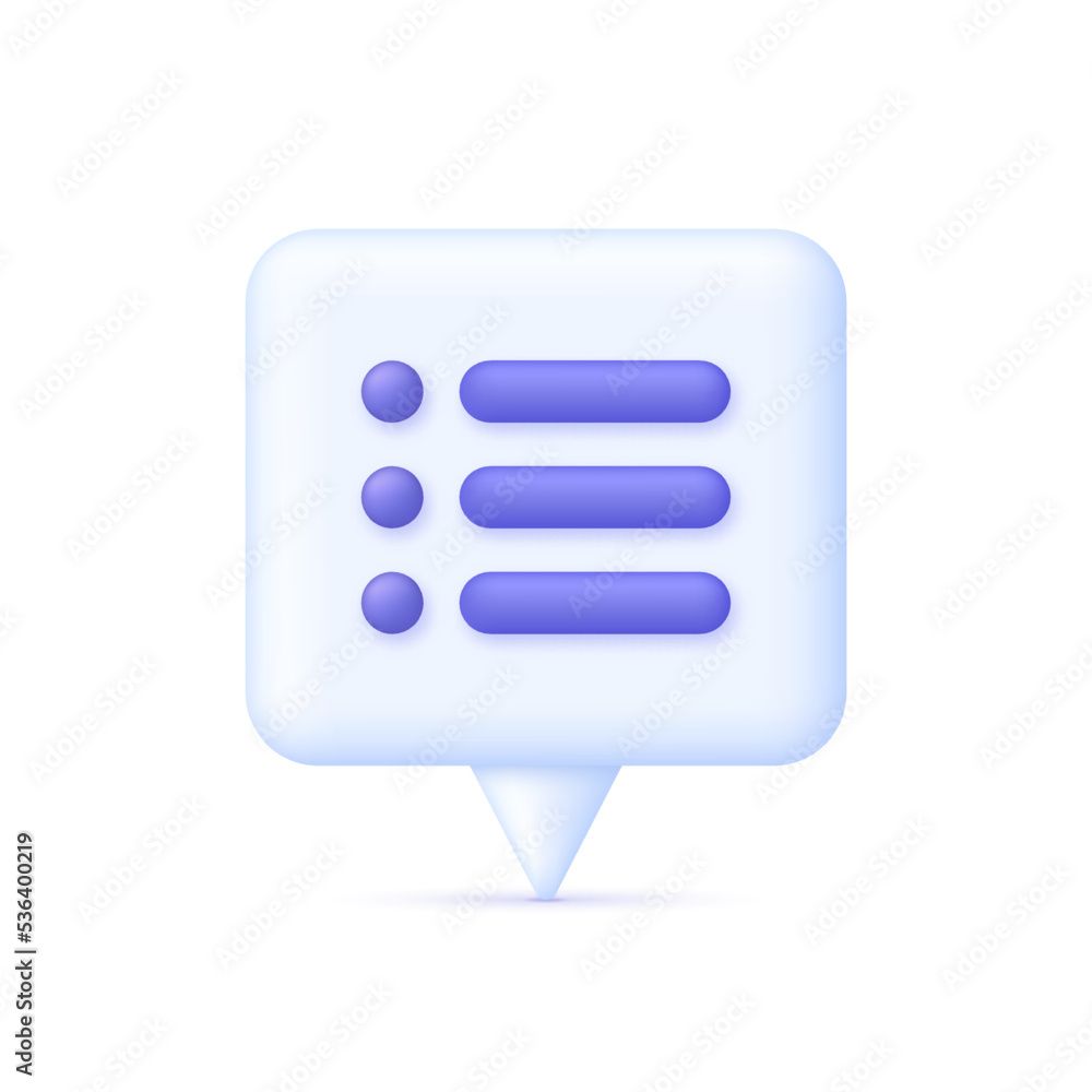 3D Menu icon and Speech Bubble. Menu pictogram. Can be used for many purposes. 3D Menu icon and Speech Bubble. Menu pictogram. Can be used for many purposes.