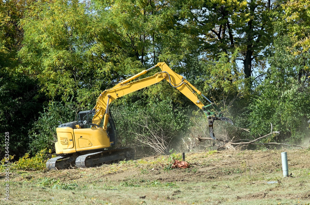 Heavy Machinery Excavator with Claw Clearing Land Heavy Machinery Excavator with Claw Clearing Land