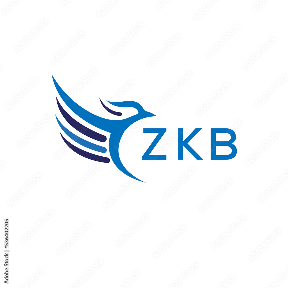 ZKB technology letter logo on white background.ZKB letter logo icon design for business and company. ZKB letter initial vector logo design.
