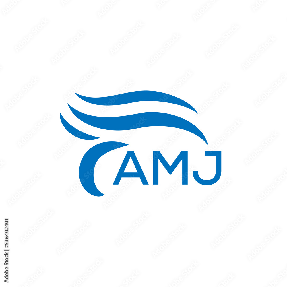 AMJ letter logo. AMJ Monogram logo design for entrepreneur and business.  AMJ Obest icon. Stock Illustration