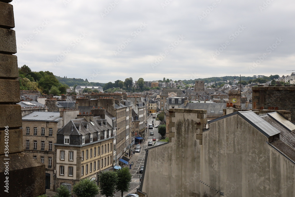 Vue d'ensemble de la ville, ville de Morlaix, département du finistère, Bretagne, France