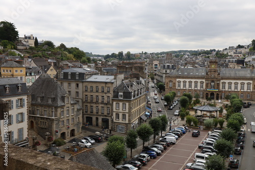 Vue d'ensemble de la ville, ville de Morlaix, département du finistère, Bretagne, France © ERIC