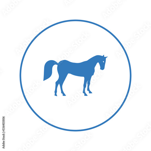 Animals mammal riding horse icon   Circle version icon  